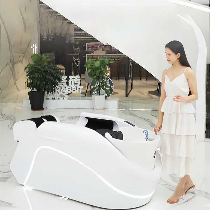 Hair Washing Massage Chair Pedicure Shampoo Bed. كرسي غسيل الشعر والتدليك وسرير باديكير وشامبو وأثاث صالون