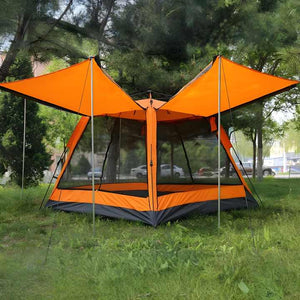 Large 3-5 Person Waterproof Camping Tent with Mesh 