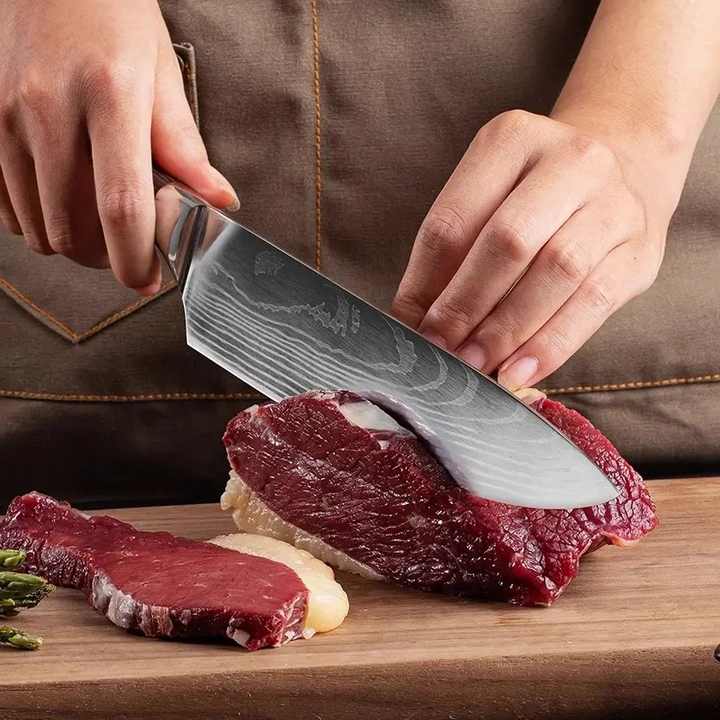 Damascus Stainless Steel -مجموعة سكاكين