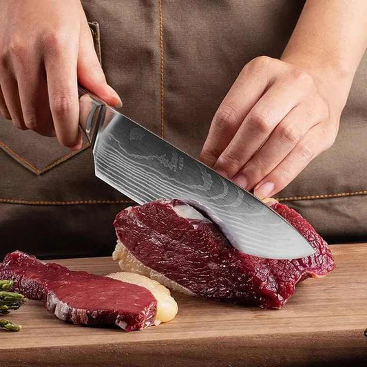 Damascus Stainless Steel -مجموعة سكاكين
