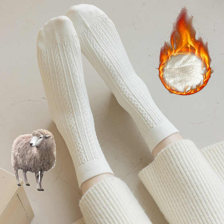 Quality Merino Wool Crew Socks Youth Size Winter Thick 