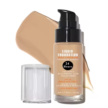 Smooth Brightening Liquid Foundation Face Makeup Moisturizing Tinted Concealer BB Cream SPF 38 Long Wear Full Coverage Matte 