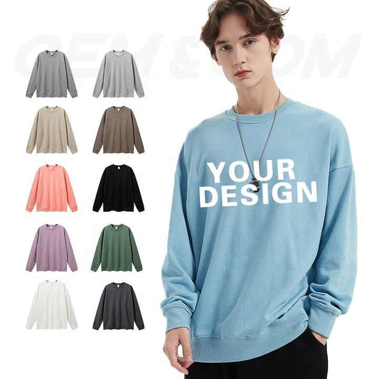 Hot Sale 100% Cotton Oversized Knitted Plain Sweater. 