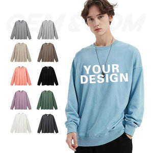 Hot Sale 100% Cotton Oversized Knitted Plain Sweater. 