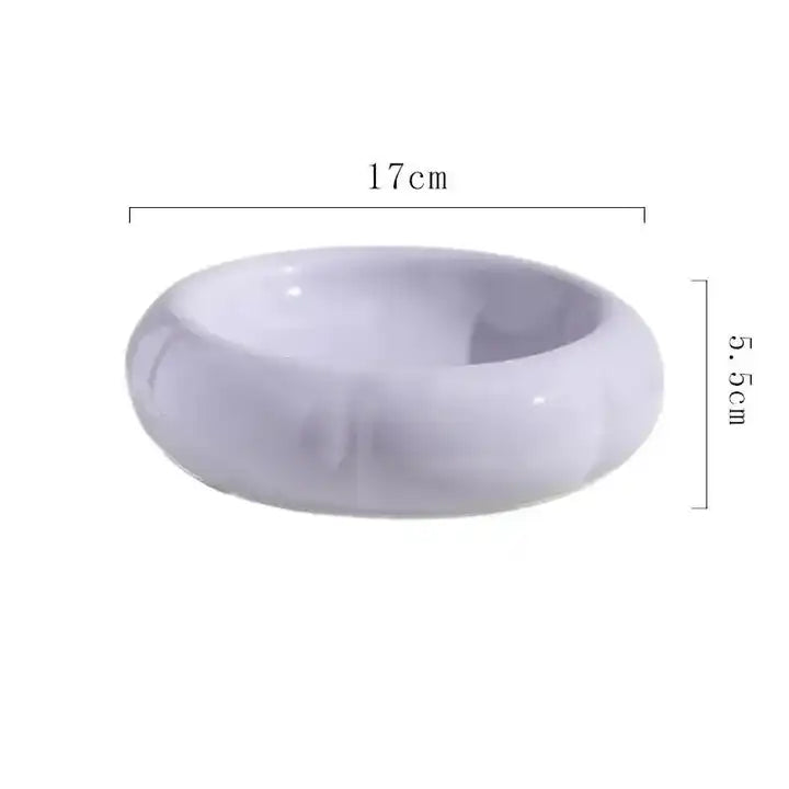 Cute double grain ceramic tray with anti-drip. Bowls and feeders. 