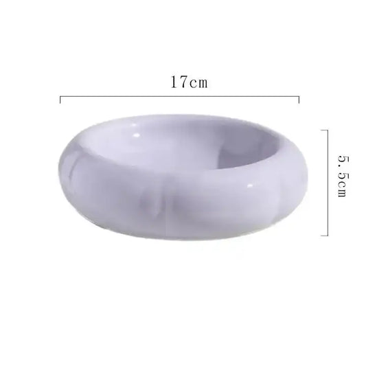 علبة سيراميك لطيفة مزدوجة الحبوب مانعة . اوعية ومغذيات