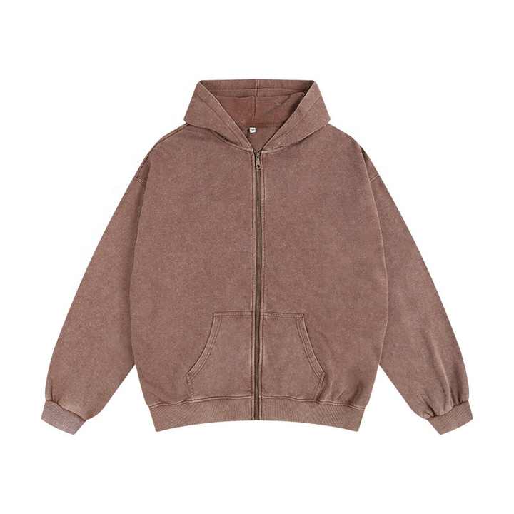 Men Zip up Vintage Hoodie 