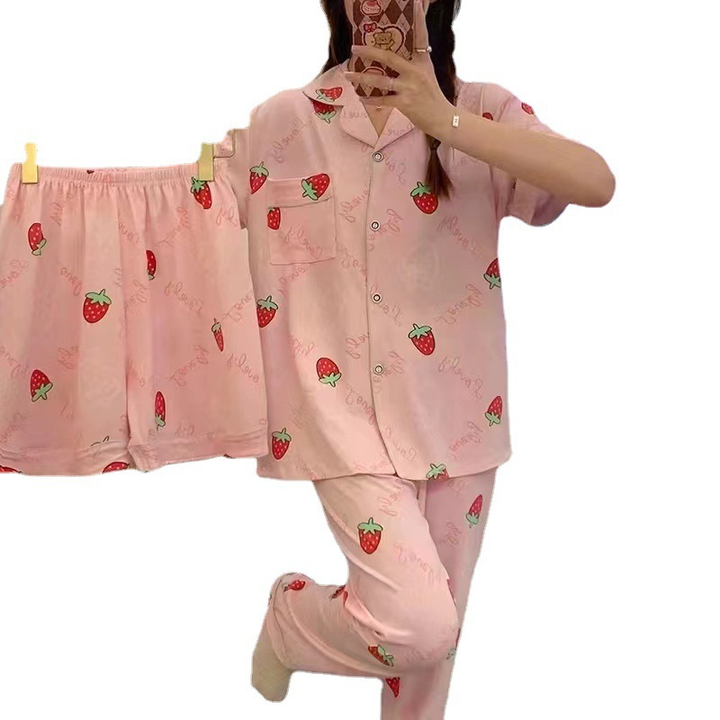 &nbsp;Home Wear Suit Pajamas Women's-بيجامات نسائية صيفية