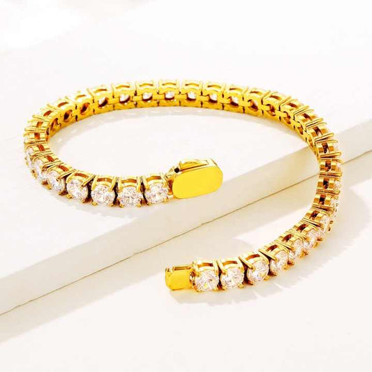 Fashion 3A Shiny Zircon Tennis Chain -سوار سلسلة