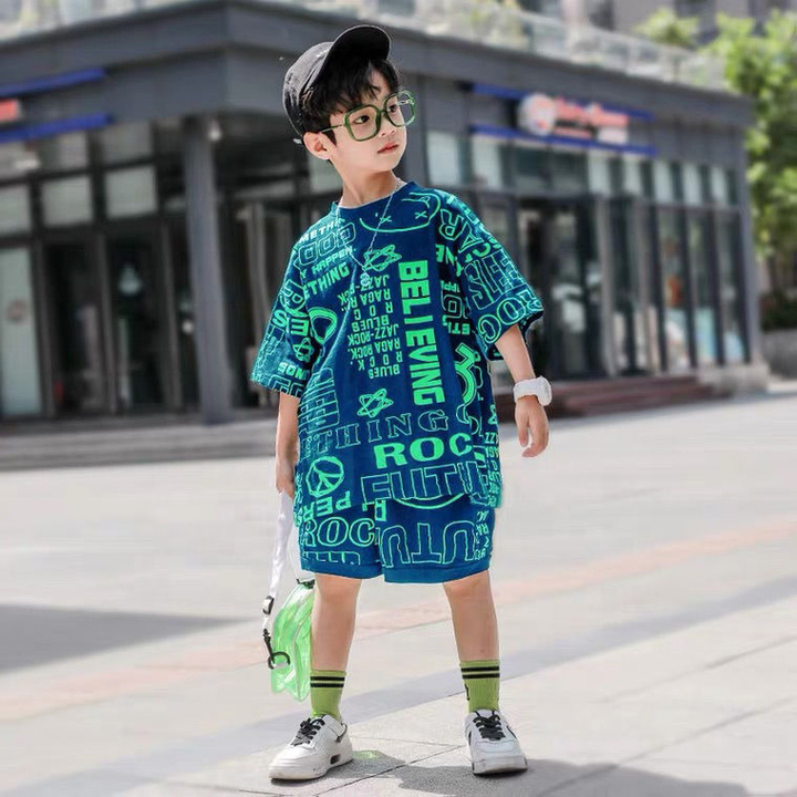 Boys' summer shorts with two pieces 