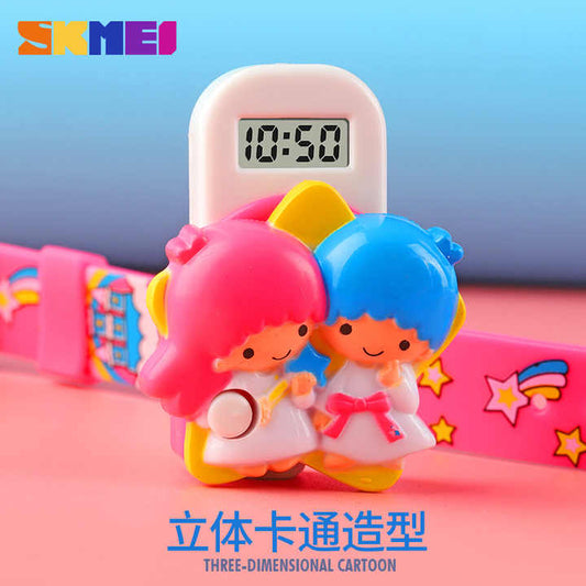 ساعة يد اطفال على شكل زهرة وملاك