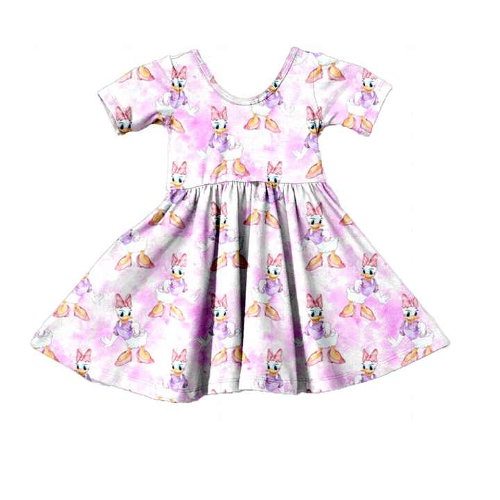 Baby Girl Summer Short Sleeve Dress-فستان صيفي قصير