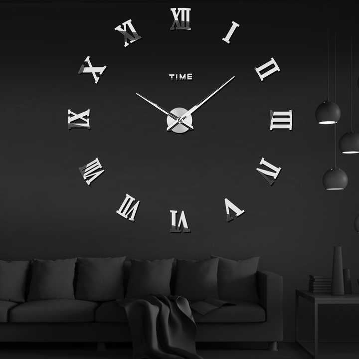 Large 3D Digital Wall Clock - 3