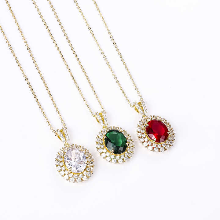 Emerald and ruby ​​necklace 