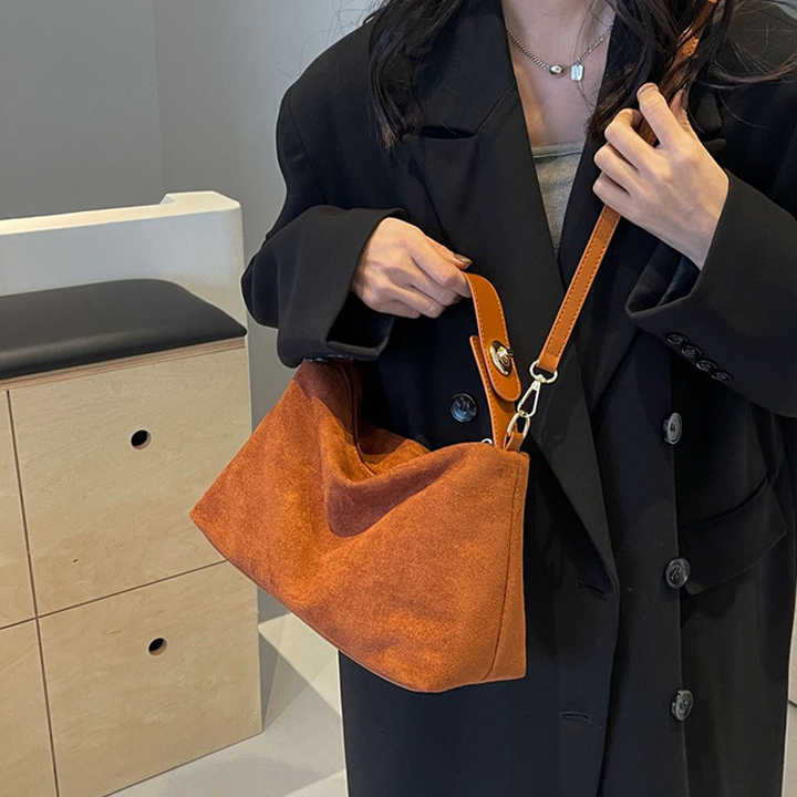 Luxury design suede women's handbag