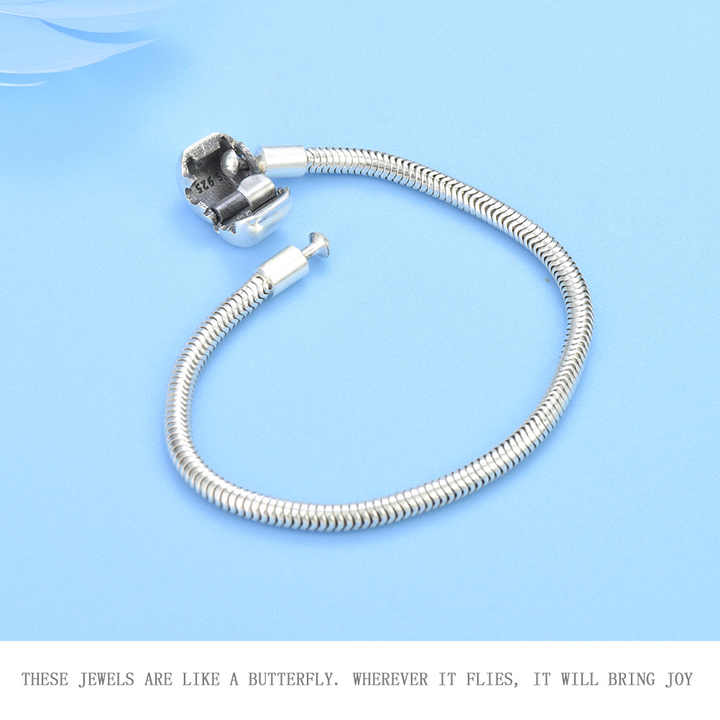 Simple 925 Sterling Silver Bracelet with 