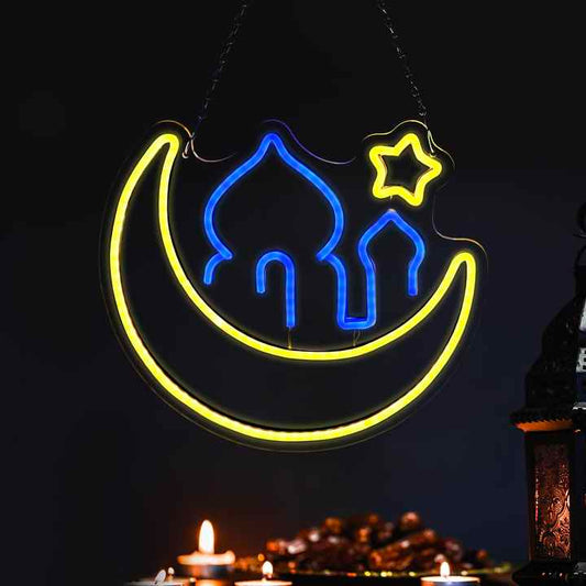 لافتة نيون رمضانية ديكور