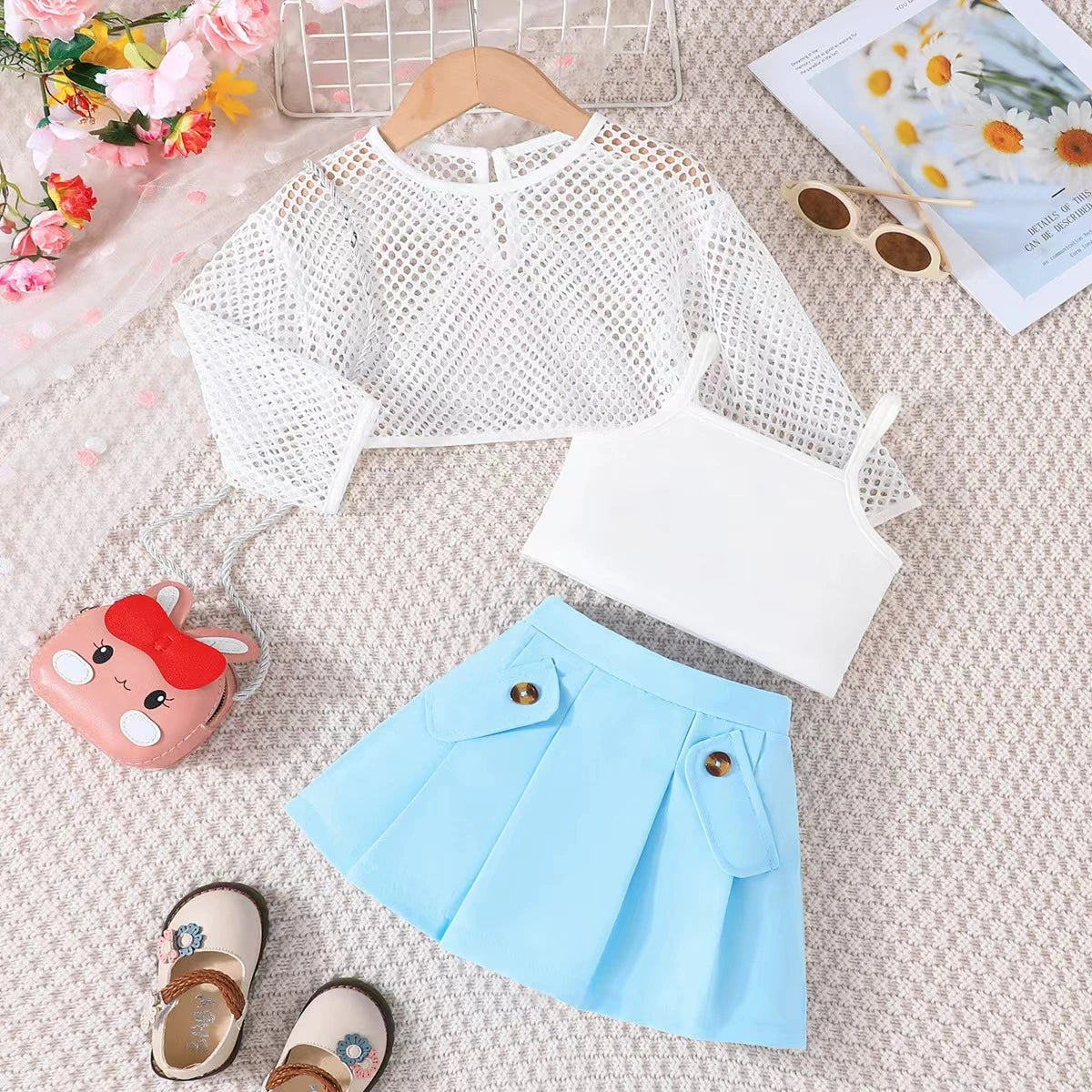 Summer Baby Girls Clothes Long Sleeve Mesh 