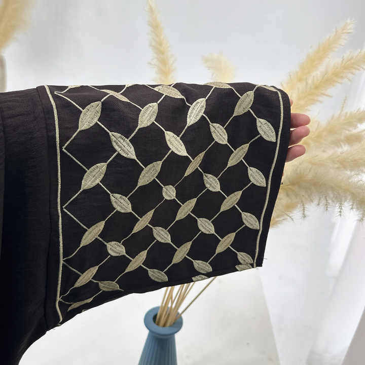 Colorful embroidered abaya 