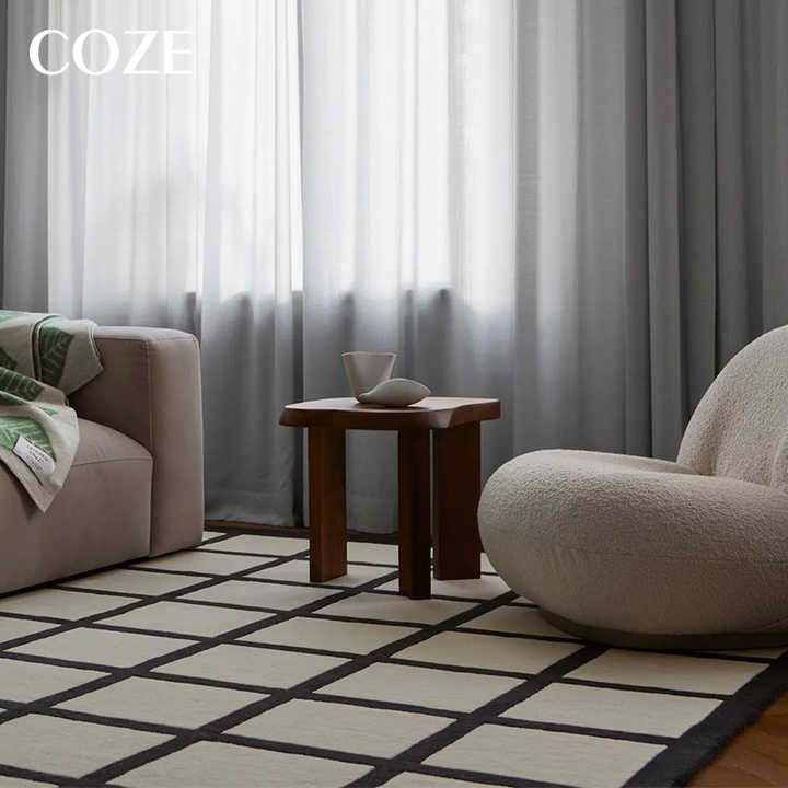 Simple French living room rug made. 