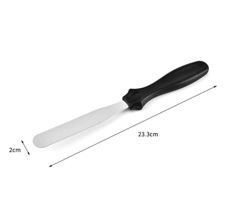 مجموعة من سكين كريمة الكيك وملعقة ومكشطة  - set Cake Cream Knife Spatula Stainless