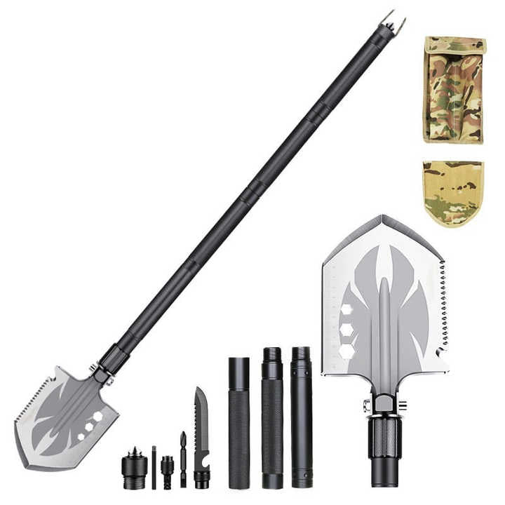 Multifunctional Shovel for Camping and Outdoor. 