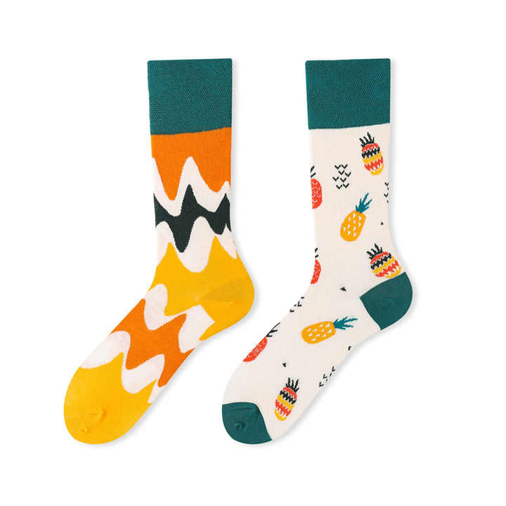unny Cartoon Weed Pattern Socks for Men 