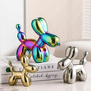 Electroplated ceramic home figurines 