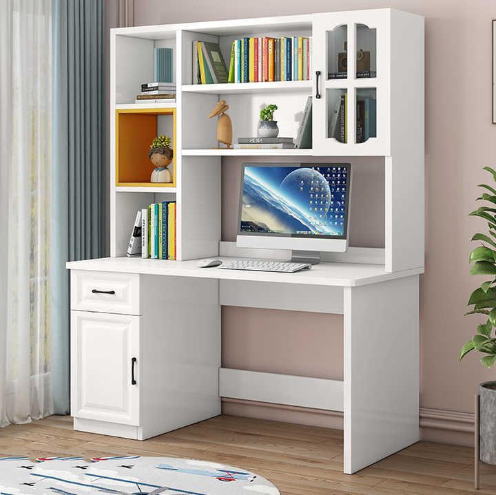 Home Wooden Office Student Study Writing Desk Computer Table Desk Table Desks with Cabinet 