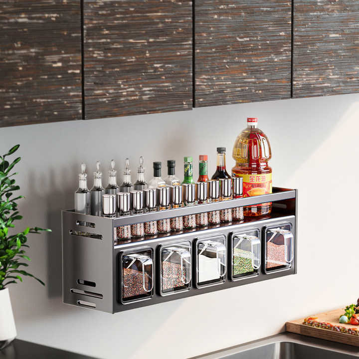 Wall Mounted Metal Storage Rack for Home Garden and Housekeeping 