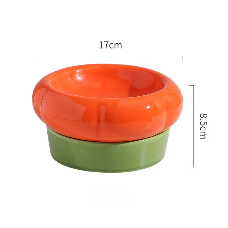 Cute double grain ceramic tray with anti-drip. Bowls and feeders. 