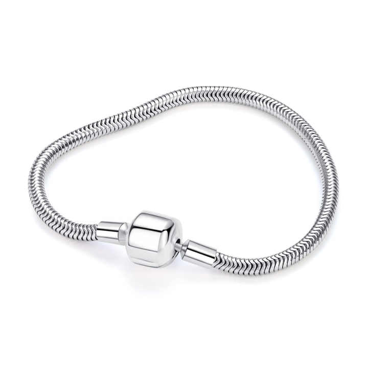 Simple 925 Sterling Silver Bracelet with 