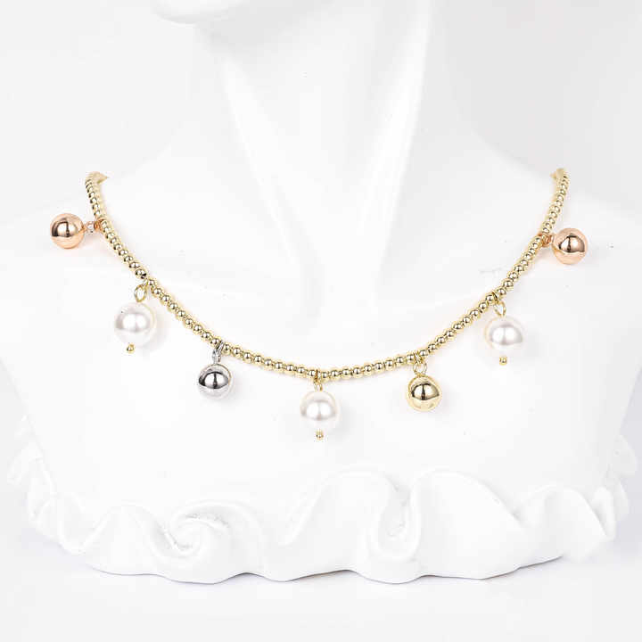 14k rose gold plated necklaceقلادة مطلية بالذهب الوردي عيار 14 قيراطًا