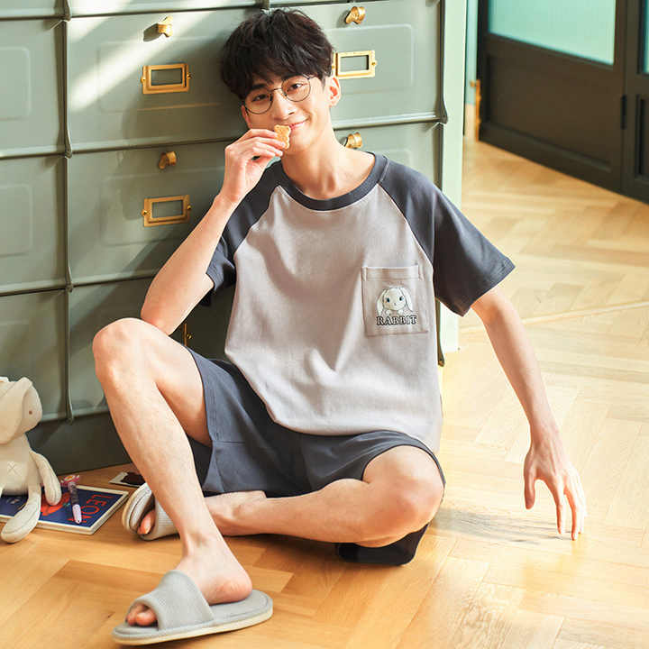 Men's Plus Size Pajamas, Men's Casual Cotton 