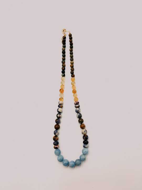 Choker with Link Chain Popular Jewelry Giftقلادة نسائية عصرية من الخرز الملون-