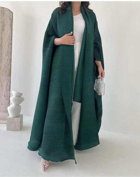 Open abaya with buttons 