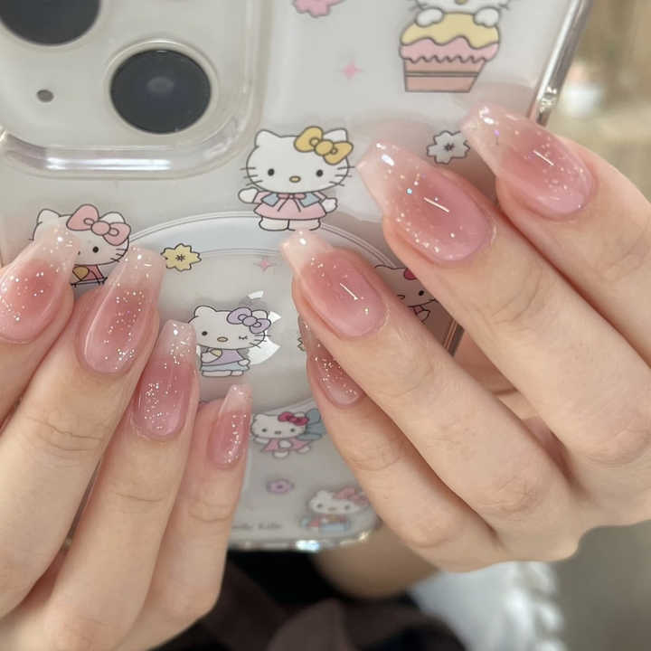 Simple Sweet Blush-أظافر فرنسية
