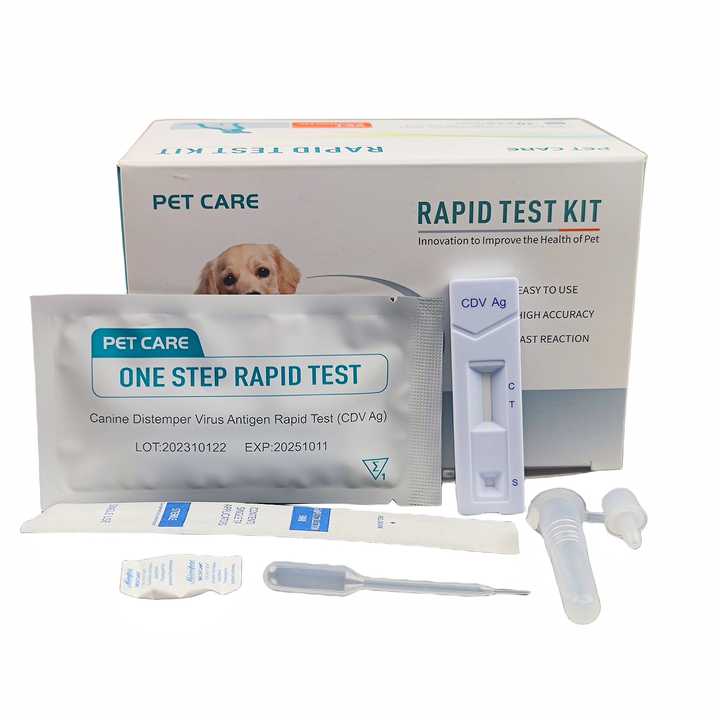 لوازم بيطرية مجموعة اختبار Parvo Corona Giardia بكتلة سي دي في CPV CCV وكتلة جيا جيارديا للكلاب Veterinary Supplies Parvo Corona Giardia Test Kit with CDV CPV CCV and Giardia Vaccine for Dogs