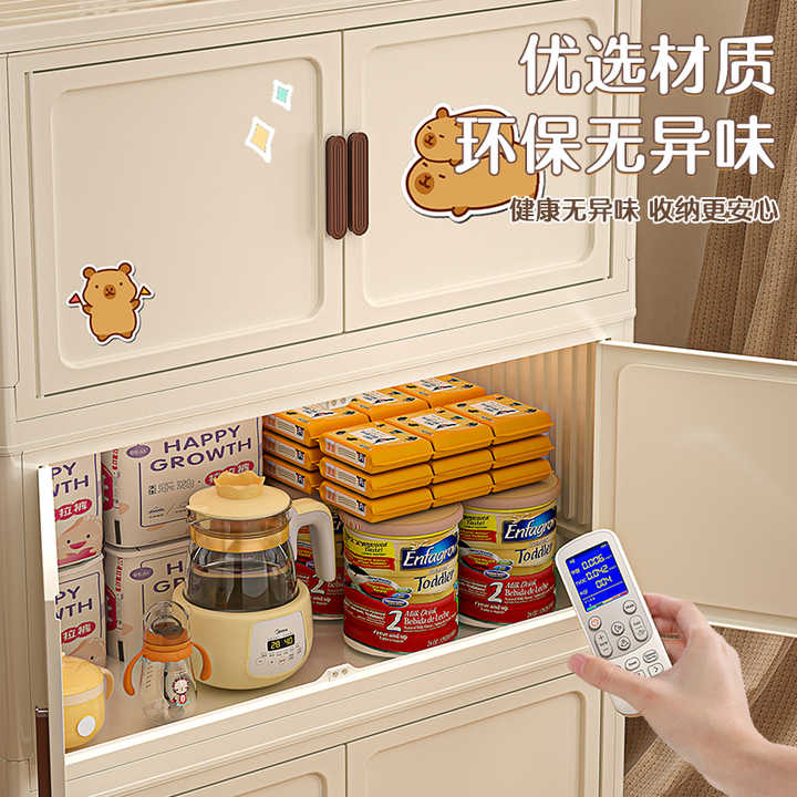 1-5 Layers Large Capacity Transparent White Foldable Plastic Cabinets 