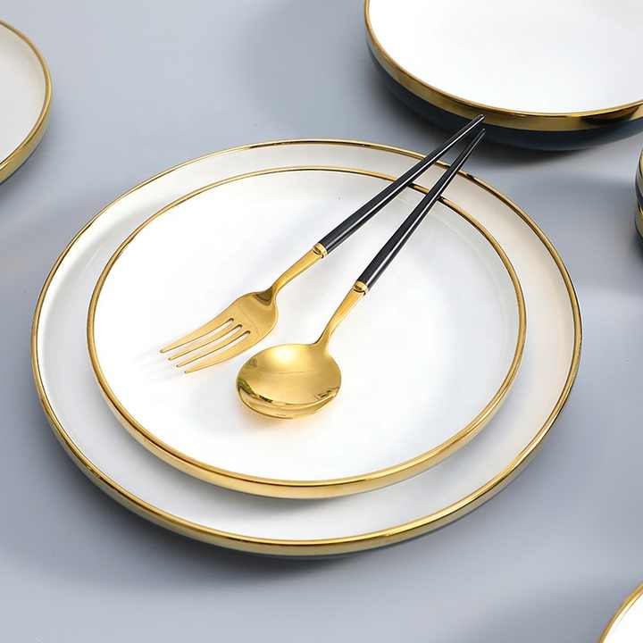 مجموعة عشاء الأوروبي بالجملة أطباق سيراميك أواني الطعام European dinner set wholesale ceramic plates dinnerware