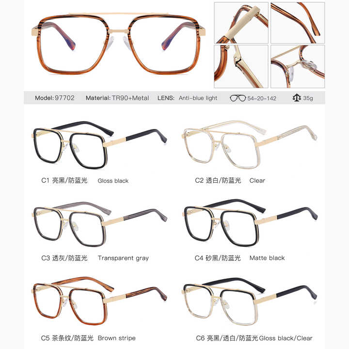 Men's optical glasses