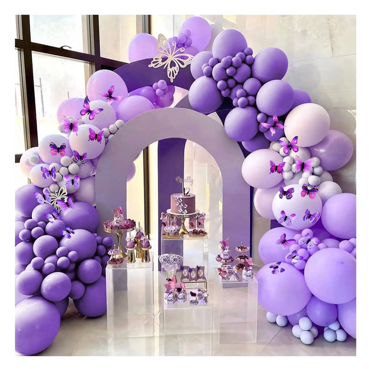 مجموعة من 130 بالونًا بنفسجيًا فاتحًا -Set of 130 light purple balloons