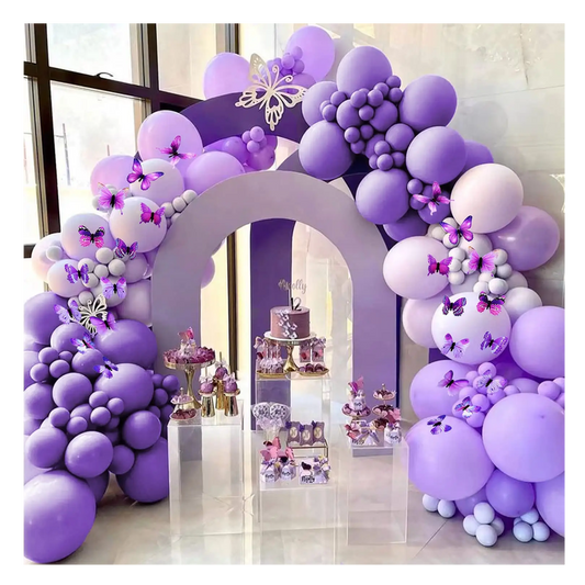 مجموعة من 130 بالونًا بنفسجيًا فاتحًا -Set of 130 light purple balloons