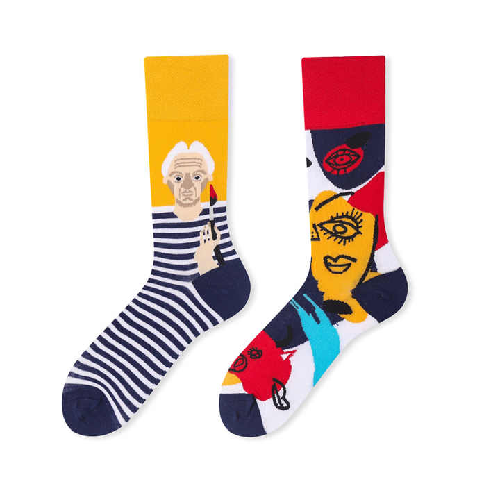 unny Cartoon Weed Pattern Socks for Men 