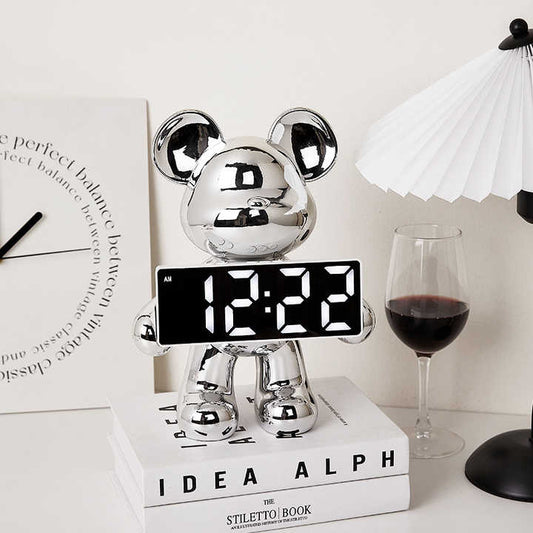 راتنج الفن الحرف الهدايا الدب العنيف منبه ساعة - Resin Art Crafts Gifts Violent Bear Alarm Clock