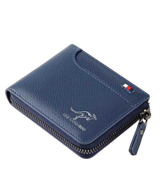 محفظة رجالية جلدية رفيعة بتصميم مصمم . Designer Slim Leather Men's Wallet, RFID Blocking