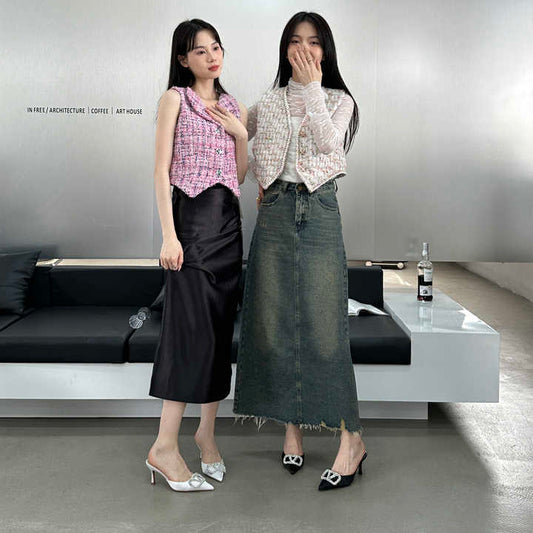 كعب نسائي عصري بكعب مدبب جديد