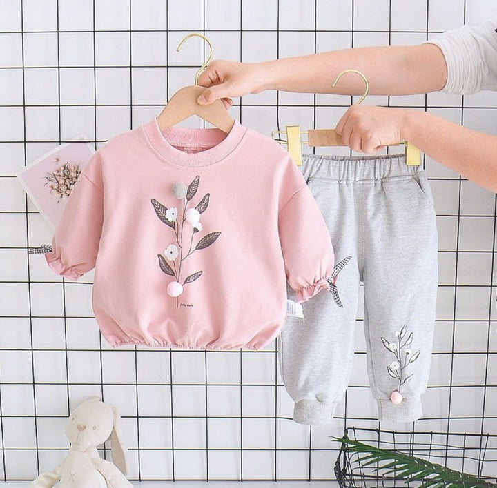 2Pcs Baby Girls Clothing Sets Autumn Winter Toddler Girls Clothes Kids Tracksuit for Girl Suit Children Clothing 1 to 6 Year
