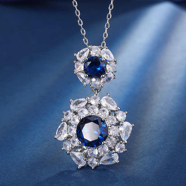Fashion Luxury Sapphire Jewelry Set for Women 