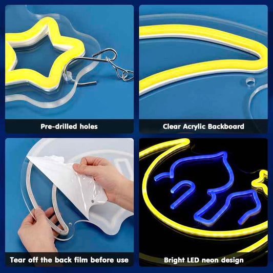 لافتة نيون رمضانية ديكور